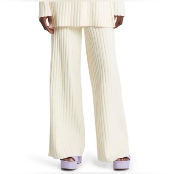 Dressed in LALA Pants - Dressed in LALA New Era Ribbed High Rise Wide Leg Pants XL